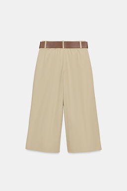 PANTAL?N CULOTTE CINTUR?N / Camel medio - Zara фото 8