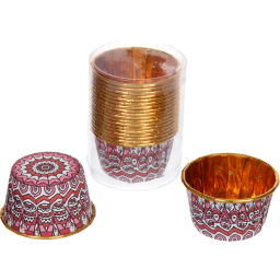 Цена за 3 шт. Форма для выпечки в наборе 20шт "Сupcake" 5*4см красная