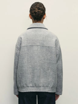 Куртка-бомбер из ткани с шерстью / Zarina  фото 5