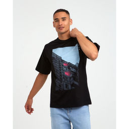 Футболка «Окна», черный, р. 56, KAFTAN