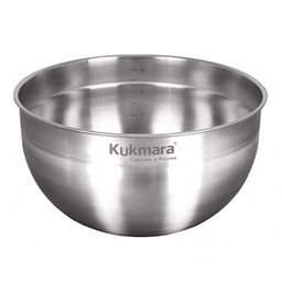 Миска из нержавеющей стали Safia 4,9л, д24см, h13,1см, s0,5мм, глубокая, мерная шкала, нержавейка AISI 304 (18/10) (Россия)