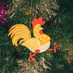 Елочная игрушка ручной работы - Петушок