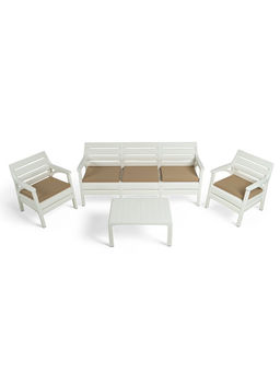 Набор садовой мебели «Евпатория»: 2 кресла, стол, трёхместный диван, белый