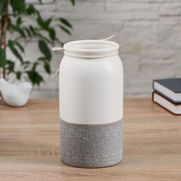 Ваза для цветов «Домашняя», бантик с листочком, 9×10×20 см, керамика, МИКС