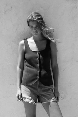 PLAIN KNIT CORSET TOP - Zara фото 11