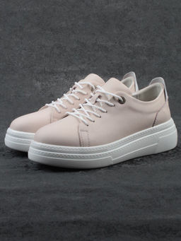 03-YE71-2 PINK Кеды женские (натуральная кожа)