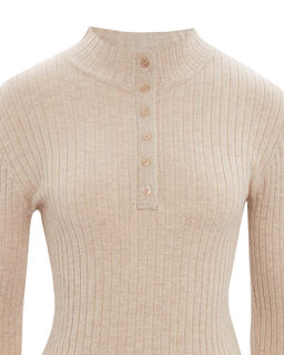 Бежевый трикотажный джемпер - Incity фото 6