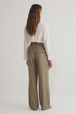TRENDYOLMILLA Haki Beli Lastikli Ederli Kumas Pull On Jogger Dokuma Pantolon Dokuma Pantolon TWOSS25PL00010  фото 5