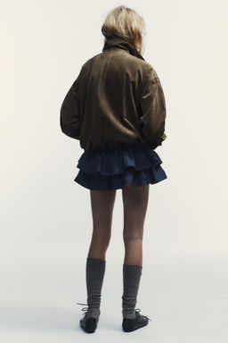 100% VOLUME SUEDE LEATHER JACKET - Zara фото 4