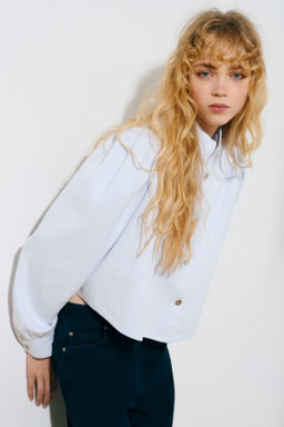 Camisa de sarga con hombreras - H&m фото 3