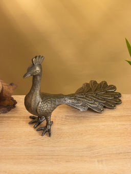 Сувенир «Павлин», 28×12×21 см, алюминий