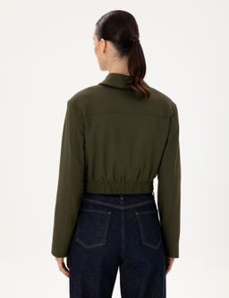 Haki Crop Top Ceket
