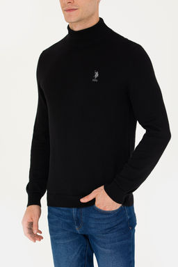 U. S. Polo Assn Мужской черный базовый свитер - U.s. polo assn фото 18