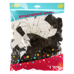 Воздушные шары латексные 12" «С днем рождения», 100 шт., МИКС