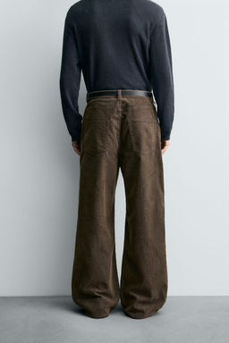 BAGGY FIT CORDUROY TROUSERS - Zara фото 3
