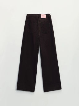 Хлопковые брюки с контрастным отворотом / Zarina фото 10