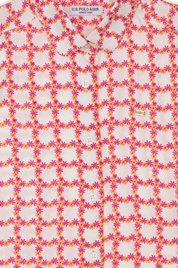 U. S. Polo Assn Оранжевая рубашка с коротким рукавом для девочки - U.s. polo assn фото 16