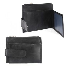 Визитница-кардхолдер Croco-ВК-218 н/к, 2отд, 11карм, черный пулл-ап (254) 238686