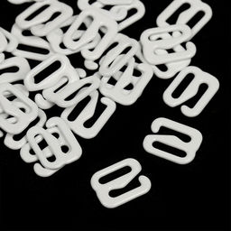 Крючок для бюстгальтера d08мм металл TBY-67792 цв.01 белый, уп.20шт