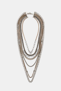 COLLAR COMBINADO ABALORIOS BRILLOS / Oro / Plata - Zara фото 2