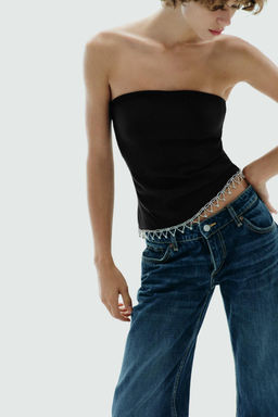 JEWEL STRAPLESS TOP - Zara фото 13