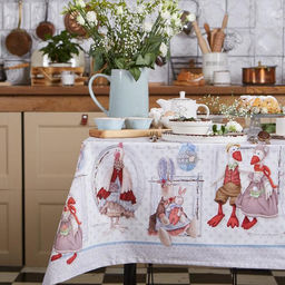 Скатерть Этель Пасхальные Тильды 220х147 см, 100% хлопок, саржа 190 гр/м2  фото 14
