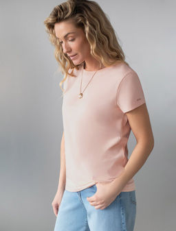 Базовая футболка полуприлегающая из премиального хлопка с эластаном - Vilatte фото 6