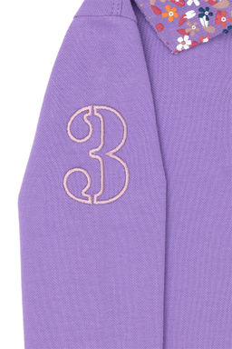 U. S. Polo Assn / Базовый свитшот с воротником-поло сиреневого цвета для девочек - U.s. polo assn фото 4