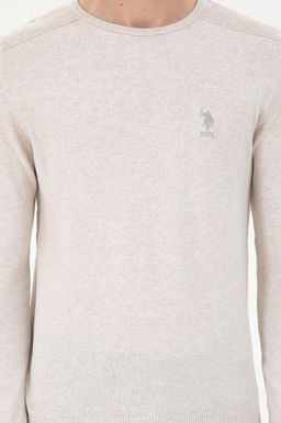 Erkek Slim Fit Bisiklet Yaka Ta_ Melanj Basic Kazak