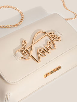 Клатч LOVE MOSCHINO SCRIPT Артикул 4460027, молочно-бежевый  фото 2