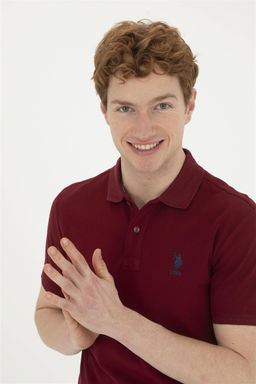 Мужская бордово-красная базовая футболка - U.s. polo assn фото 2