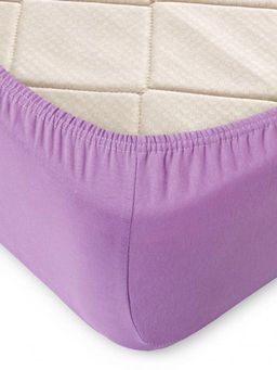 Простыня трикотажная на резинке Мерцана (Лиловый) MERC15 90x200