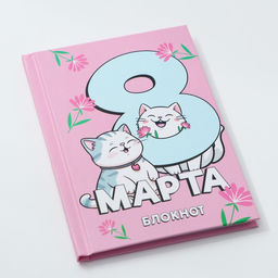 Цена за 2 шт. Блокнот в твердой обложке А6, 40 л. С 8 марта