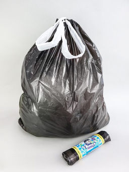 Avikomp пакеты для мусора, 60л*10шт, Стандарт, с Завязками в Рулоне (черные) 14мкм