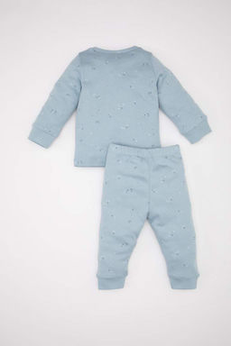 Пижамный комплект с длинными рукавами и принтом для маленьких мальчиков - Defacto фото 6