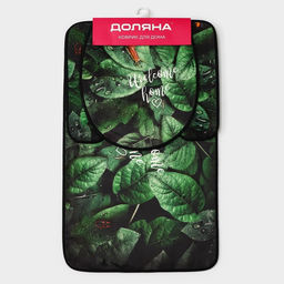 Набор ковриков для ванны и туалета Доляна Тропики, 3 шт, 50?80, 45?50, 38?43 см фото 7