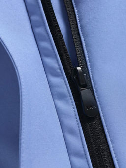 Парка женская софтшелл виндстоппер удлинённая с капюшоном голубого цвета 9614_1Gl