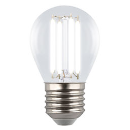LED-G45-4W/4000K/E27/CL GLY01TR Лампа светодиодная. Форма "шар", прозрачная. Серия Яркая A++. Белый свет (4000K). Картон. ТМ Uniel