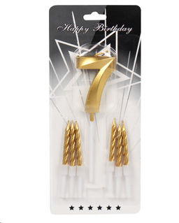 Свеча Цифра+свечи набор / KL-29 Семерка /уп 25/600/ 746703