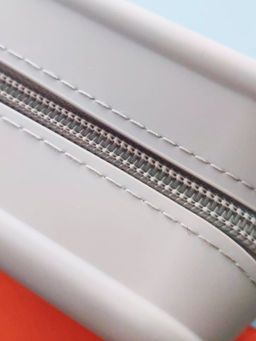 Kristaller Косметичка женская силиконовая, прямоугольная, серый