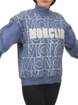 D5623 BLUE/GRAY Толстовка женская (67,8% хлопок, 27% полиэстер, 5,2% спандекс)