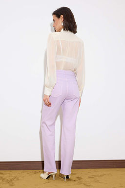 Limited Edition Lila Yuksek Bel Straight Jeans TWOSS26JE00241 - Trendyolmilla фото 4