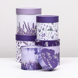 Набор шляпных коробок 5 в1 Вдохновение, 20 х 20 - 15 х 15 см - Simaland фото 2