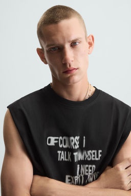 SLOGAN PRINT TANK TOP - Zara фото 5