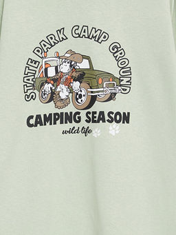 Bisiklet Yaka Nostaljik Maymun Bask?l? Erkek ?ocuk Ti??rt - Waikiki фото 2