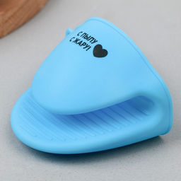 Прихватка для горячего Дорого внимание «Лучшая хозяйка», силикон, 11 х 8,3 см, голубая