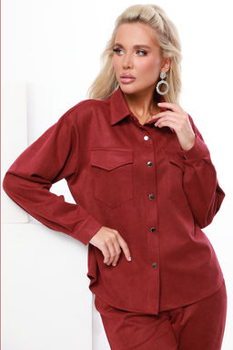 Костюм брючный под замшу с накладными карманами - Dstrend фото 3