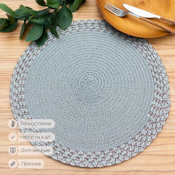 Цена за 12 шт. Салфетка сервировочная Тэри, 3838 см, цвет серый - Simaland фото 3