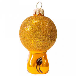 Елочная игрушка фигурка стеклянная Львенок д5см, h8см, ручная художественная роспись, подарочная упаковка (Россия) - Домашняя Мода фото 3