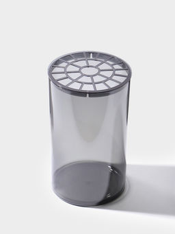 Ваза для цветов с крышкой «Альваро», 25×15 см, пластик, серая